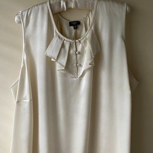 Talbots Sleeveless Ruffle Front Blouse
